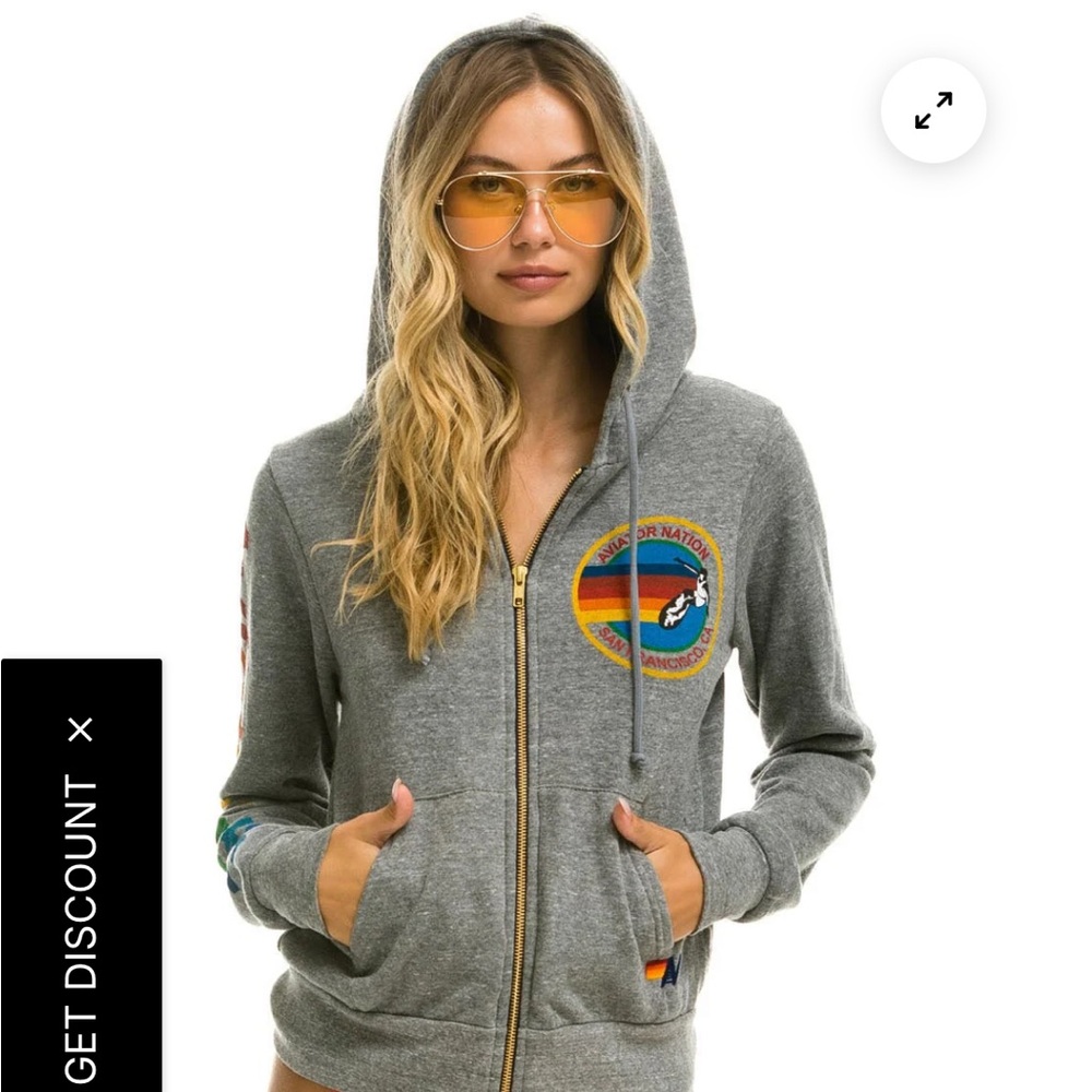 Aviator Nation Blue San Francisco Hoodie